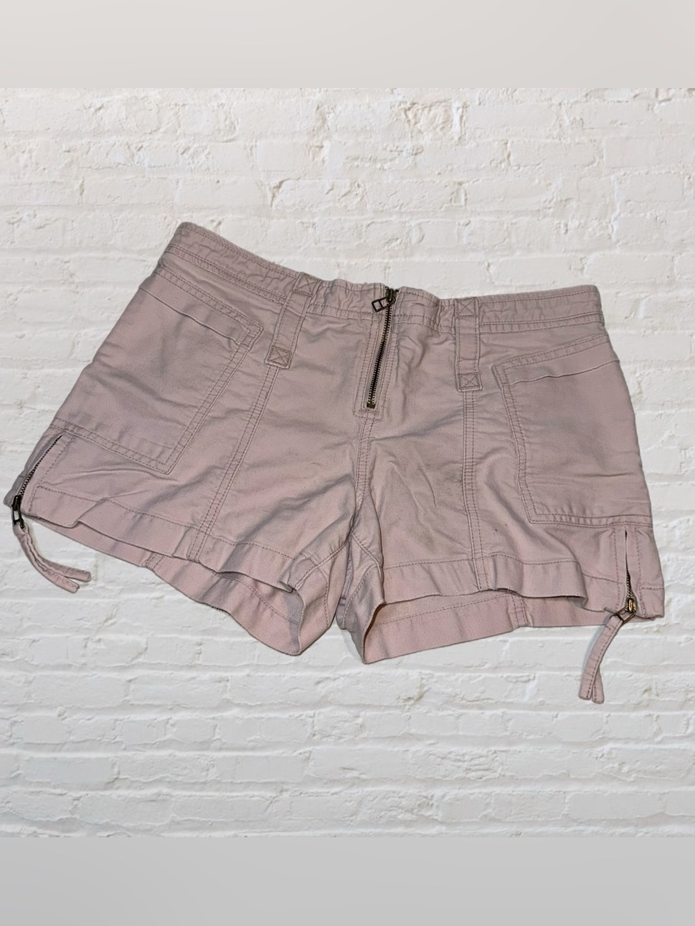 American Eagle Outfitters Light Pink Zip-Front Utility Shorts in Women’s Size 10